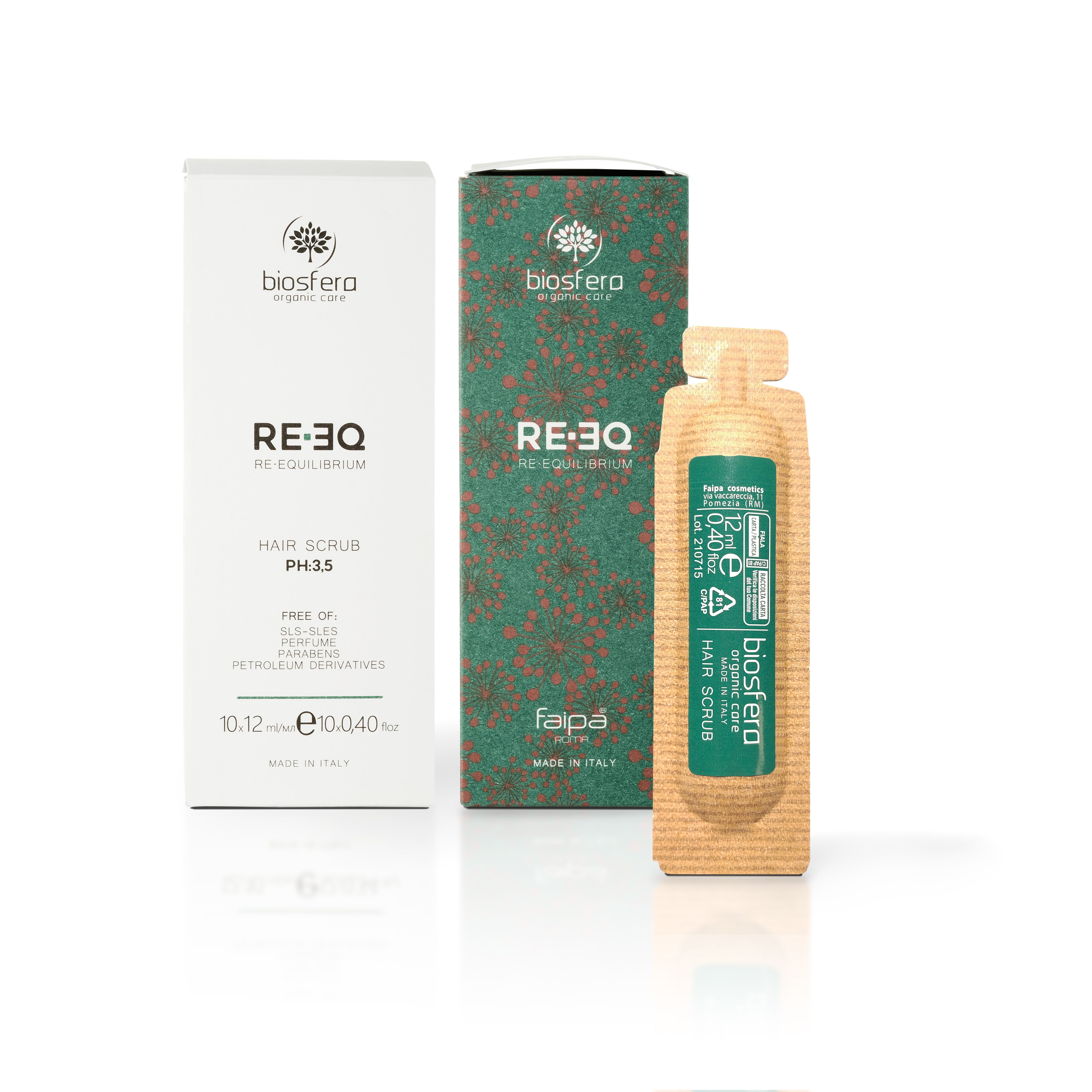 BIOSFERA Hair Scrub Gentle Exfoliating Treatment With Oils Of Mint, Oregano, Sage And Rosemary 10vials x 12ml