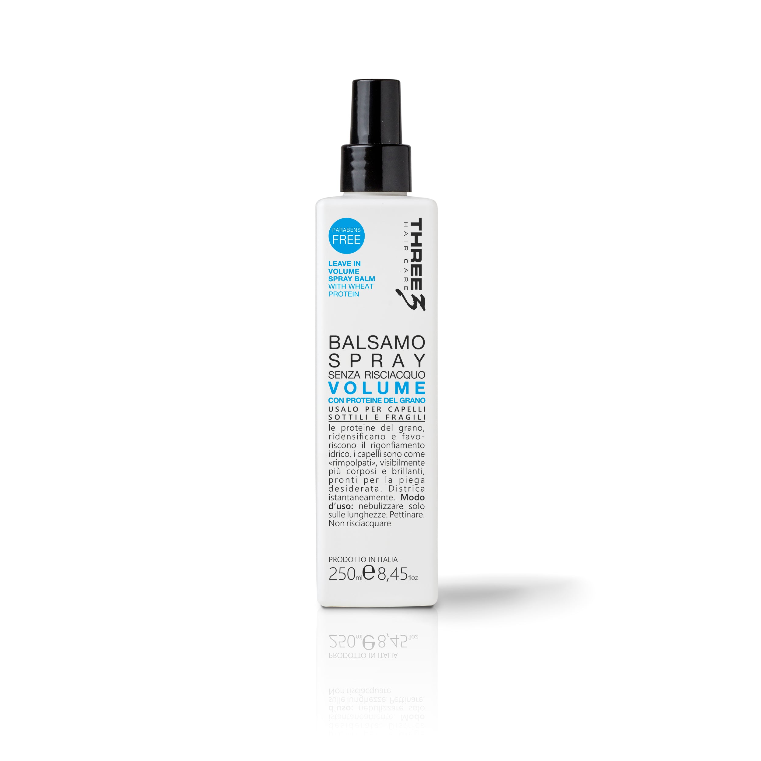 THREE Volume Spray Hair Balm With Wheat Protein. Leave In Product 250ml