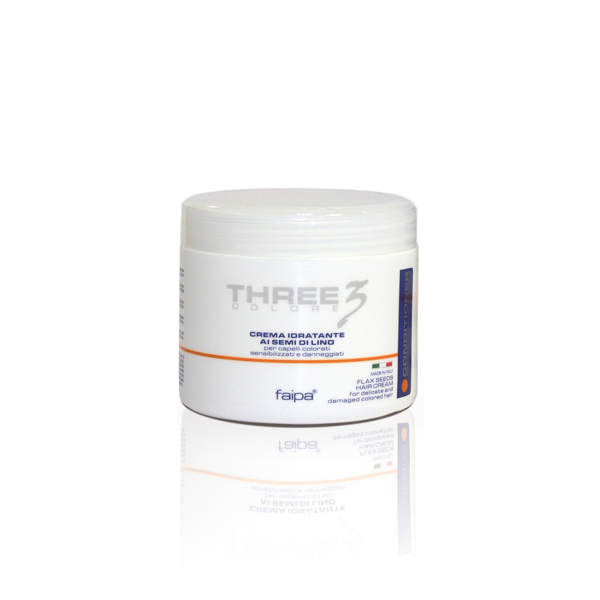 THREE Moisturizing Cream With Flax Seeds For Colored, Sensitized And Damaged Hair 500ml
