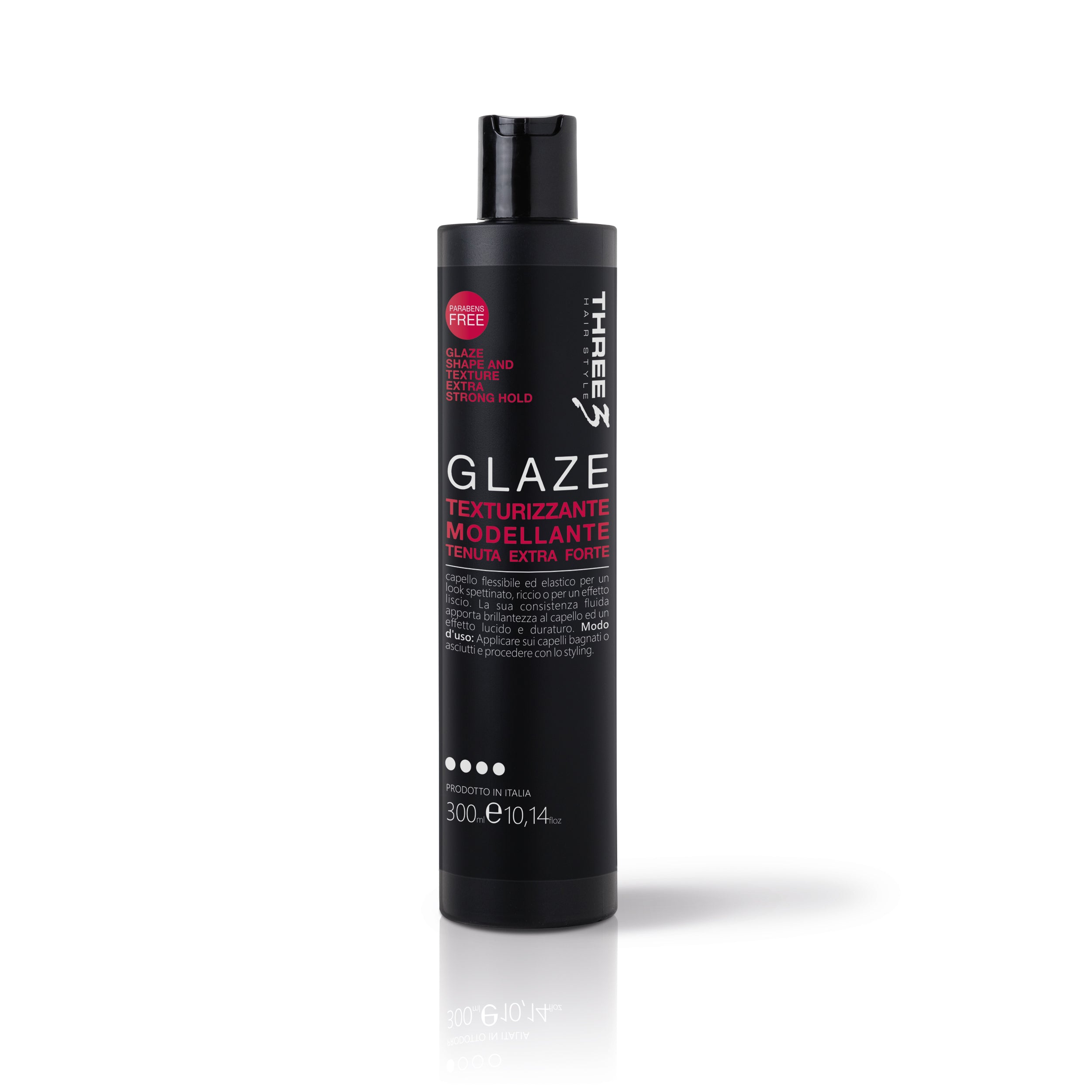 THREE Glaze Shape And Texture Hair. Extra Strong Hold 300ml